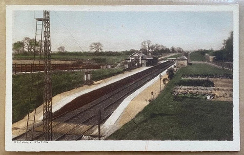 Stickney station postcard - -,