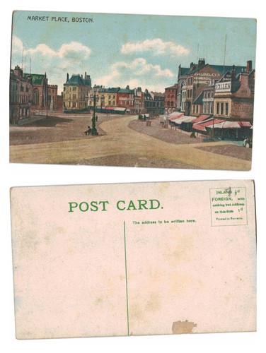 Vintage postcard market - vintage,