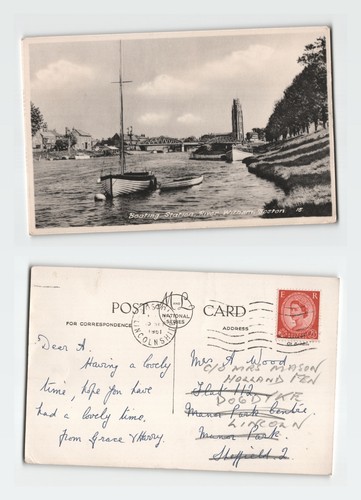 Vintage postcard boating - vintage,