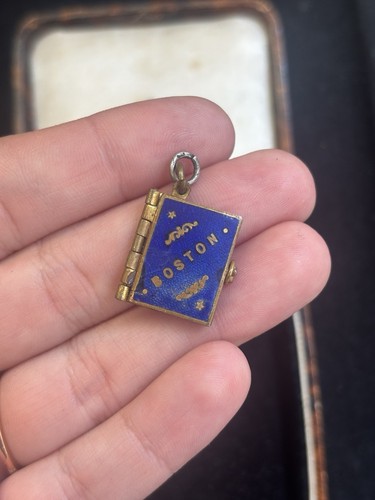 Antique edwardian enamel book - edwardian,