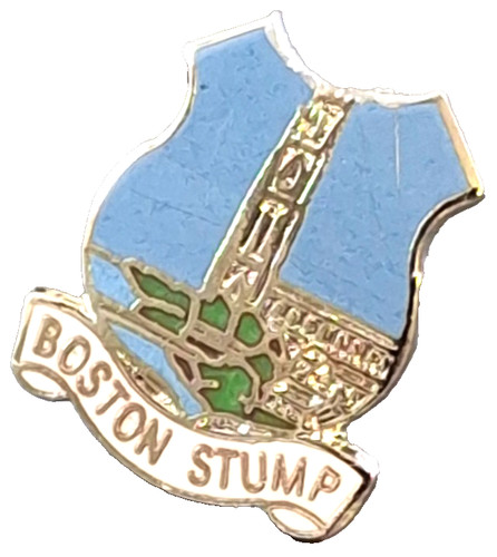 Boston stump small pin badge - boston,