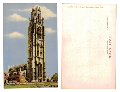Postcard boston stump st - postcard, stump,